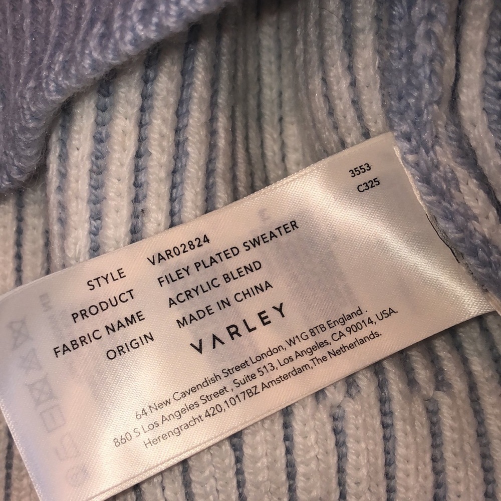 VARLEY BY ANTHROPOLOGIE FILEY MIX RIB SWEATER new with tags size medium - Picture 12 of 13